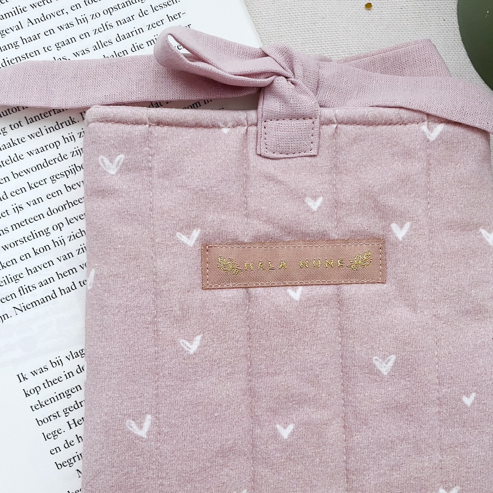 Boeken sleeve hearts dustypink