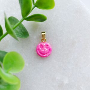 Bedel gezicht neonroze glitter