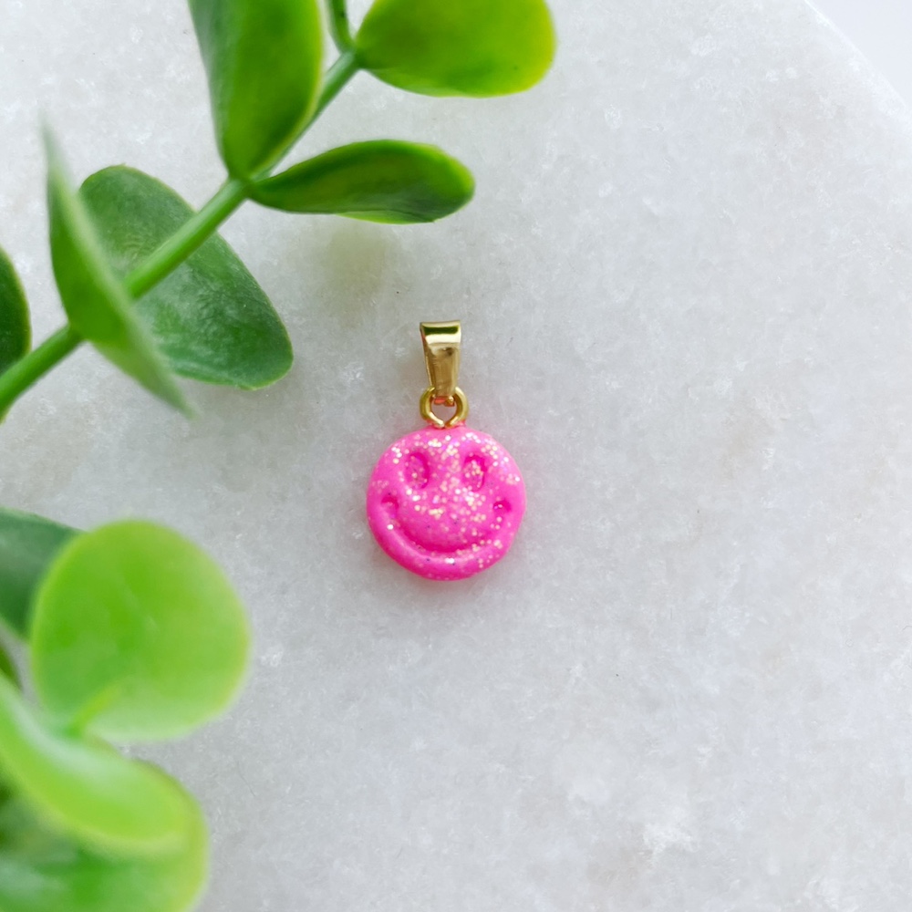 Bedel gezicht neonroze glitter