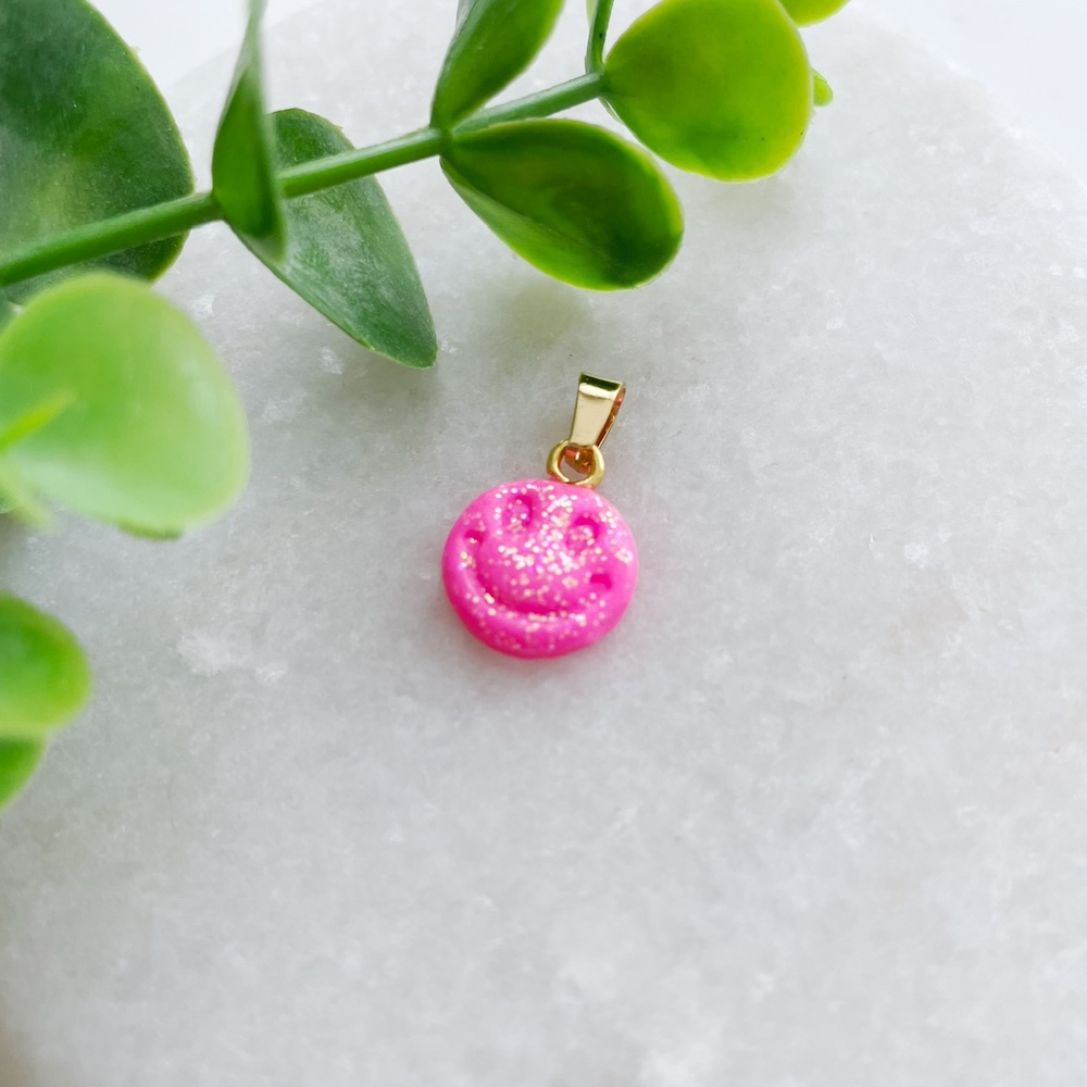 Bedel gezicht neonroze glitter
