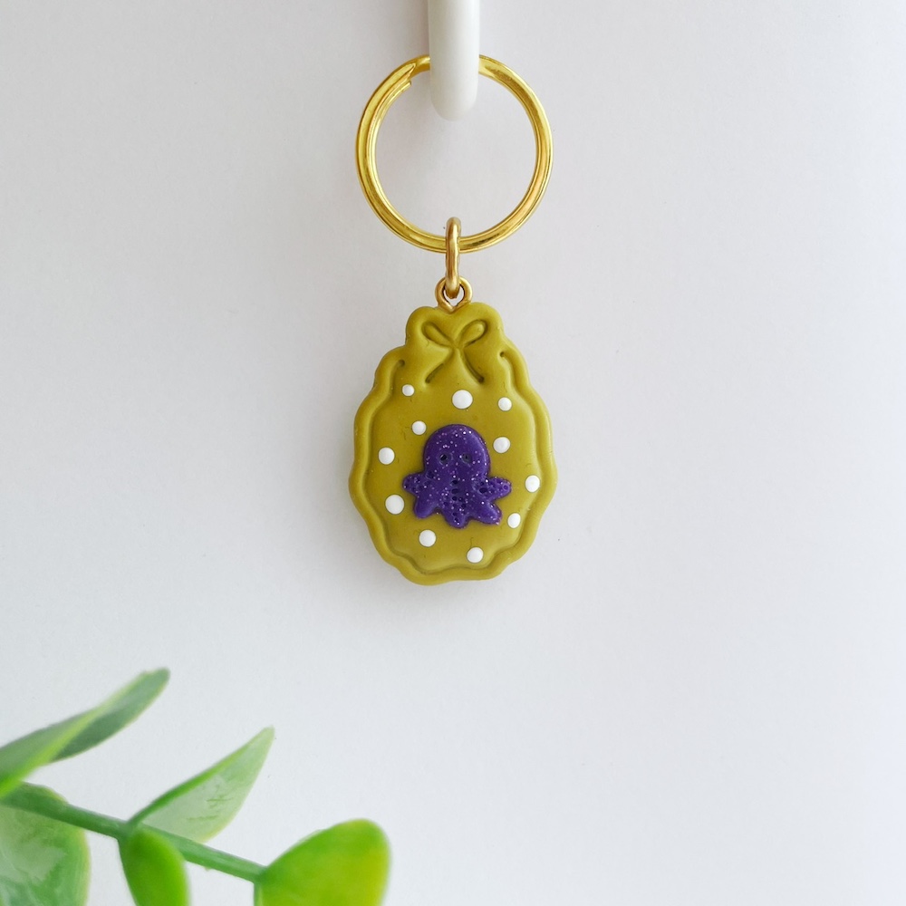 Sleutelhanger octopus groen
