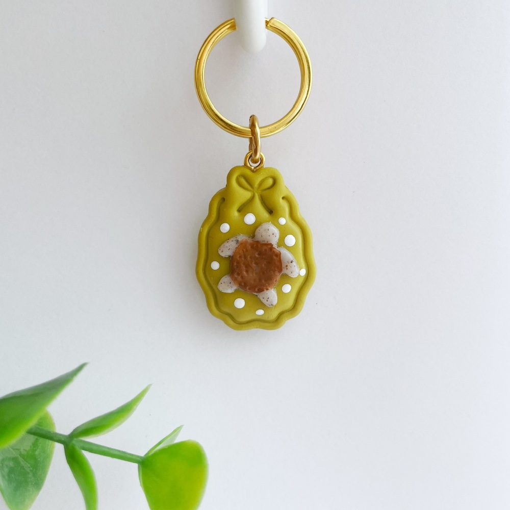 Sleutelhanger schildpad groen