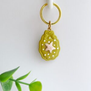 Sleutelhanger zeester groen